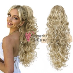 Extensie de par coada ondulata cu cleste 70 cm Blond Ash Nisipiu 402618T88